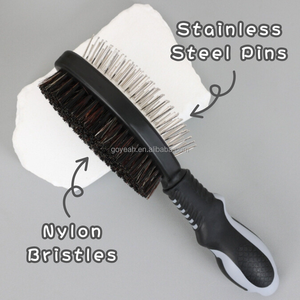 <span class=keywords><strong>Brosse</strong></span> démêlante double face pour animaux de compagnie, poils ultra doux, outils de toilettage pour chiens, chats et chevaux à poils courts ou longs - Product Image 3