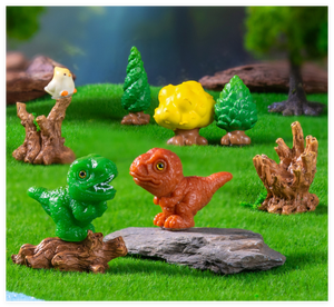 Venta al por mayor lindo árbol <span class=keywords><strong>de</strong></span> dibujos animados dinosaurio animales del zoológico escultura para niños 3D juguetes para niños fiesta <span class=keywords><strong>de</strong></span> cumpleaños pastel Topper maceta Decoración - Product Image 3