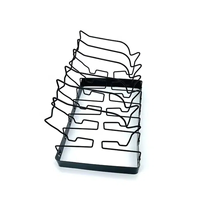 Support à côtes de porc antiadhésif de qualité supérieure à 5 fentes, support de cuisson robuste pour une cuisson uniforme sur les grils à gaz et au charbon de bois en extérieur
