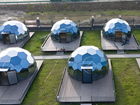 Tente igloo transparente imperméable en verre avec salle de bain, dôme en cristal, salle à manger, véranda, maison préfabriquée