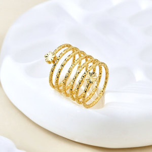 แหวนสั่งทำแบบไม่ลอกสี วัสดุสแตนเลส 316L ชุบทอง 14k 18k สำหรับผู้หญิง - Product Image 5