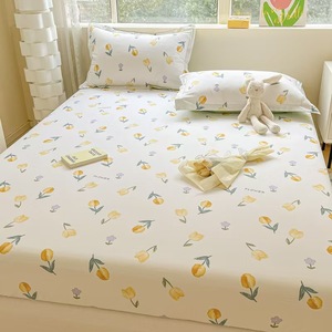 100% Cotton 6-Piece Bed <strong>Sheet</strong> <strong>Set</strong> 300tc Thread Count Modern Design Anti-Dust Mite Protection Includes Pillowcases Florals - Product Image 5