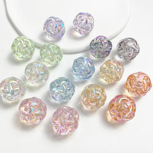 Perles acryliques en gros mignon 12/16/18mm perles acryliques transparentes colorées pour la fabrication de bijoux à bricoler soi-même - Product Image 4