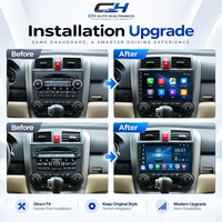 Pour Honda CRV 2007-2011 Autoradio Android Stéréo 9 Pouces 2DIN Écran Tactile Sans Fil CarPlay Android Auto GPS Bluetooth FM RDS SWC