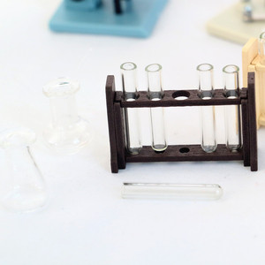 Xixi casa de muñecas miniatura simulación tubo de ensayo soporte cuentagotas <span class=keywords><strong>taza</strong></span> medidora conjunto Ob11 Mini modelo - Product Image 2