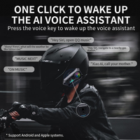 CPT Wireless Y10 Headset Helm Motor BT dengan ANC, Indikator LED, Tahan Air IPX6, Gratis untuk Bersepeda, Multi Interkom, Mikrofon