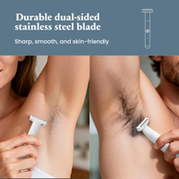 Tondeuse électrique à lame unique pour les voyages, rasoir pour les poils du bikini et du pubis pour femmes, service personnalisé gratuit pour les échantillons