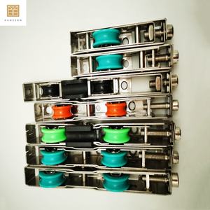 Rollen <span class=keywords><strong>Glass</strong></span> chiebe fenster Hardware Passend für Edelstahl Fenster Riemens cheibe Schlitz räder U Nut Schienen tür rolle - Product Image 1