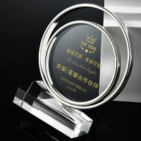Or argent bronze Métal Cercles Cristal trophée Récompenses MH-NJ0228