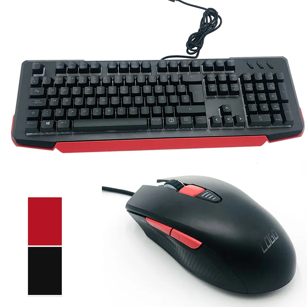OEM Custom Computer Game Peripherals Backlit Gaming Keyboard Mouse Combos