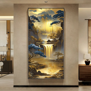 Lámparas LED de Pared para Decoración de Sala de Estar y Entrada, Cuadros de Paisajes de la Dinastía Song, Pinturas al Óleo Enmarcadas, Mural Abstracto con Luz - Product Image 5