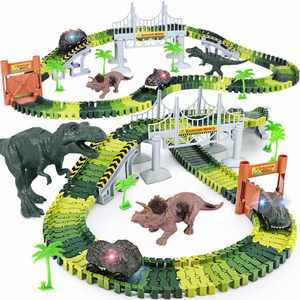 Juego de Pista Flexible para Carreras de Autos Oem Toys 156, Crea tu Propio Mundo, con 2 Autos de Dinosaurios Geniales para Niños - Product Image 1