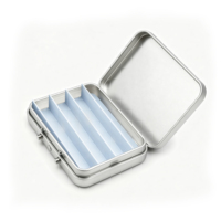 3pcs 5pcs Pre Mini Rolls Shorties CR Tin Box avec couvercle à charnière Child Resistant Tin Can for Pre Shorties Rolls Tin case