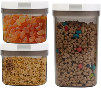 Conteneur de rangement pour garde-manger, hermétique, rectangulaire, en plastique moulé par injection, écologique, pour grains de café, avec cuillère magnétique