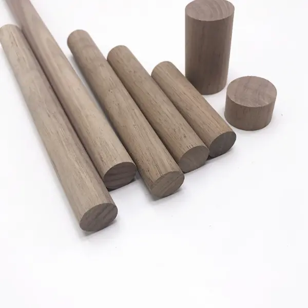 Custom Supply Hoge Kwaliteit Ronde Walnoot Houten Plugstangen Voor Craft Sticks