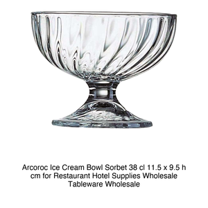 ถ้วยไอศกรีม Arcoroc สำหรับใส่ซอร์เบต์ ขนาด 38 ซล. 11.5 x 9.5 ซม. สำหรับร้านอาหาร โรงแรม ขายส่งอุปกรณ์บนโต๊ะอาหาร - Product Image 2