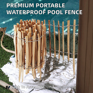 Clôture de piscine en maille PVC métallique fine, portable, amovible, temporaire, imperméable, personnalisée, de qualité supérieure, pour l'aménagement paysager - Product Image 2