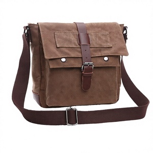 Sac à bandoulière en toile pour homme, léger, durable, portable, style vintage géométrique, mode estivale, avec logo personnalisé, vente en gros - Product Image 2