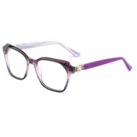 Lunettes en acétate Borregls pour femmes, nouveau design de marque, monture carrée chromée, lunettes optiques pour hommes