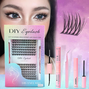 Factory Price Wholesale <b>Individual</b> <b>Eyelash</b> Cluster Kit Private Label DIY Lash Extension Kit Pre Cut Segment DIY Lash Clusters - Product Image 4