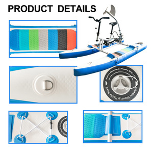 Bicicleta Acuática Portátil Mini Favorita, Bote <span class=keywords><strong>a</strong></span> Pedal con Marco de Aleación de Aluminio, Pontón de PVC y Alfombra para Niños - Product Image 4