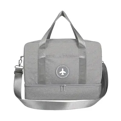 Faltbare Reisetasche für unterwegs Wasserdichte Einkaufstasche mit Trolley-Ärmel-Weekender-Tasche mit Schuh fach