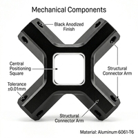 Services d'usinage CNC, pièces usinées sur mesure en alliage d'aluminium, arbres de précision, connecteurs de type X, équipement industriel structurel
