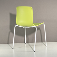 Chaise de formation de bureau moderne en plastique à prix avantageux avec base coulissante pour usage commercial