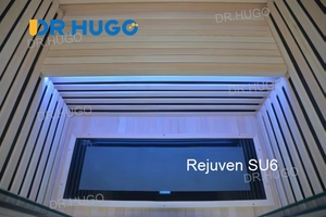 ห้องซาวน่าอินฟราเรดแบบคู่ขนาดกะทัดรัด DR.HUGO Rejuven SU6 สำหรับใช้ในบ้าน ทำจากไม้ พร้อมระบบควบคุมอุณหภูมิอัจฉริยะ - Product Image 4