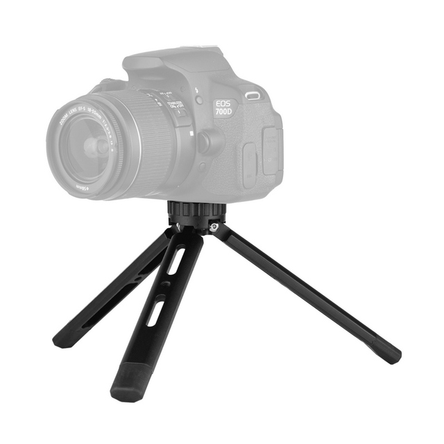 Desktop Metal Tripod Stand 1/4 Inch Screw 4 Levels Adjustable Height for DSLR Camera Gimbal Stabilizer Compatible