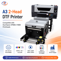 Impresora DTF A3 Directa de Fábrica con Agitador de Polvo, Cabezales de Impresión Dobles Epson I1600/XP600