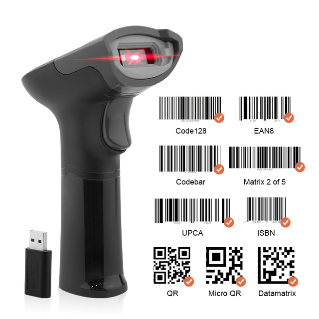 Luckydoor L500RB 2d Handheld Wireless Barcode Scanner Qr Code Scanner with Good Price