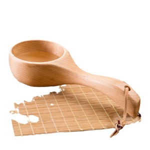Japanese Style Wooden Soup Ladle Set 2 Pieces Food Safe For Serving Soup Porridge Rice Water Kitchen Use - Product Image 5