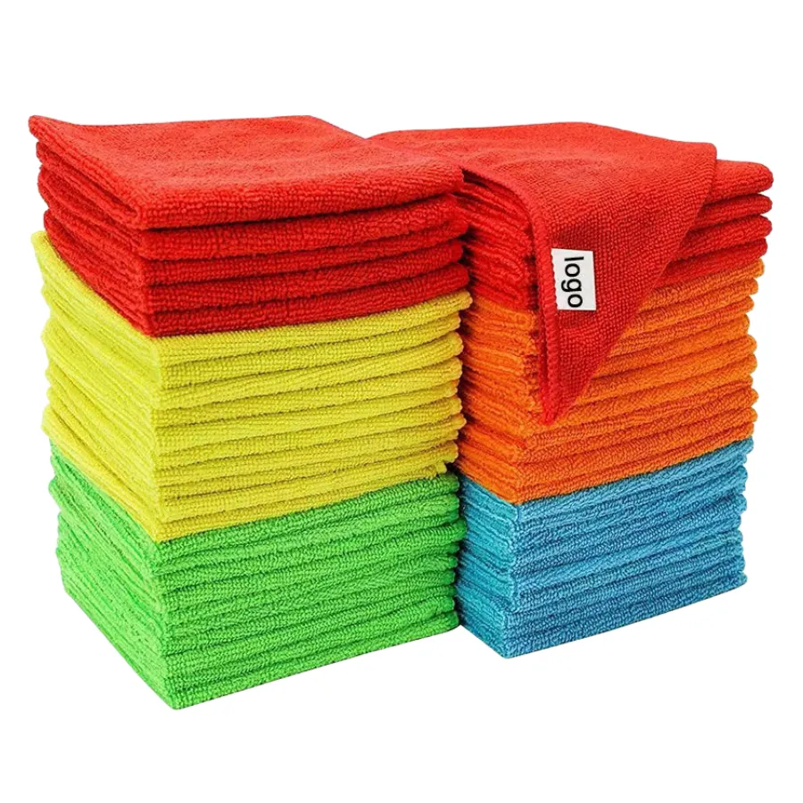 FF1534 11.8 "X11.8" Cozinha Absorvente Toalhas De Microfibra Pano De Limpeza Reutilizável Lavável Absorvente De Microfibra Pano De Limpeza