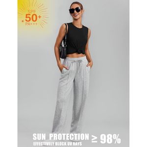 Débardeur athlétique sans manches pour femme FOXA, col rond avec poches, évacuation de la transpiration, séchage rapide, idéal pour la gym et le yoga - Product Image 5