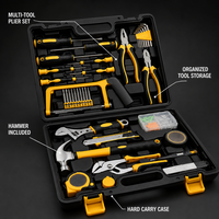 Juego de Herramientas Manuales Universales Completo con 102 Piezas, Destornilladores, Alicates, Llaves, Herramientas de Medición, Estuche Rígido OEM, para Uso en el Hogar y Taller
