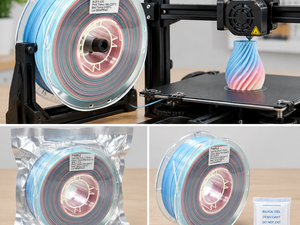 Filamento PLA de Alta Precisión de 1.75mm, Baja Distorsión, Multicolor, 8 Tonos, Filamento para Impresora 3D para Creality Bambu Lab Rainbow Crystal - Product Image 4