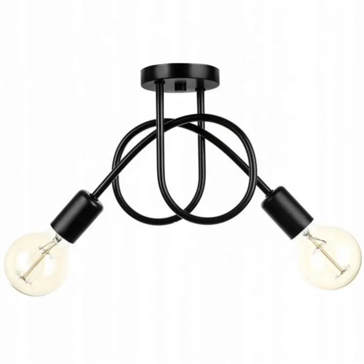 Living Room Bedroom Lights Designers Lighting Black Hanging Lamp Modern Metal E27 Ceiling Lights