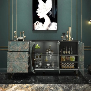 Meuble de rangement multifonctionnel en verre <span class=keywords><strong>Buffet</strong></span> classique Antique à 4 portes en bois <span class=keywords><strong>Buffet</strong></span>/Salle à manger Console de rangement - Product Image 3