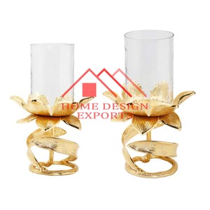 Porte-bougie en métal aluminium avec bougeoir en verre pour centre de table, décorations, porte-bougie unique, best-seller - Product Image 5