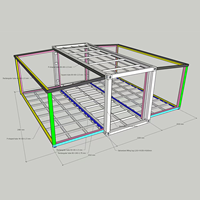 Maison en conteneur maritime en acier de 2 chambres, conforme aux normes australiennes, kit préfabriqué flexible, bungalow, cuisine équipée, hôtels, design moderne