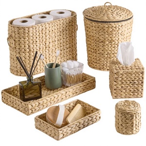 Juego de Cinco Piezas de Jabonera de Bambú Ecológica con Drenaje en Cascada para Baño - Product Image 2