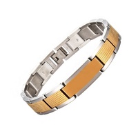 Pulsera Magnética de Acero Inoxidable con Patrón de Cocodrilo, Personalizable, de Moda, Resistente al Agua, para Alivio del Dolor, con Energía Cuántica