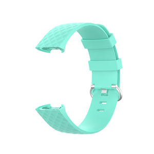 Bracelet de montre étanche en silicone adapté aux bracelets de sport <span class=keywords><strong>Fitbit</strong></span> <span class=keywords><strong>Charge</strong></span> 3 4 à boucle argentée intelligente - Product Image 4