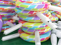 La crème glacée personnalisée en forme de natation gonflable Lilo piscine flotte matelas de crème glacée gonflable