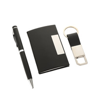 Conjunto de regalo de negocios corporativos personalizado-tarjetero con logotipo de coche llavero práctico regalo de graduación
