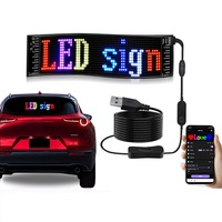 Panneaux publicitaires pour voitures et camions Contrôle par application Panneau flexible à LED RVB Affichage numérique à messages défilés programmable par USB Panneau matriciel à LED