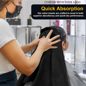 Tùy Chỉnh Thêu Logo Sợi Nhỏ Khăn Mềm Hấp Thụ Nước Móng Tay Spa Beauty Salon Cắt Tóc Cắt Tóc Chuyên Nghiệp Nhiều Kích Thước - Product Image 5