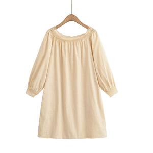 Fashion Design Off The Shoulder Lace Trim Women Mini <b>Dress</b> Puff Sleeve <b>Boho</b> Loose Fit <b>Summer</b> Casual Women's <b>Dress</b> - Product Image 6