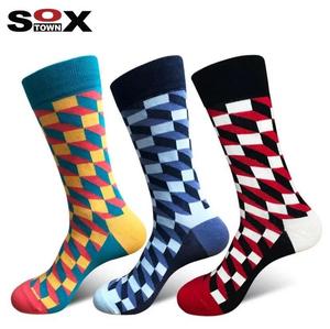 <span class=keywords><strong>Calcetines</strong></span> de <span class=keywords><strong>Hombre</strong></span> con Bloques de Color Geométricos <span class=keywords><strong>Originales</strong></span>, <span class=keywords><strong>Calcetines</strong></span> con Patrones Casuales de Negocios, <span class=keywords><strong>Calcetines</strong></span> Divertidos a Rayas, Venta al Por Mayor Personalizada OEM - Product Image 1